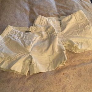 Express Sz 2 white shorts